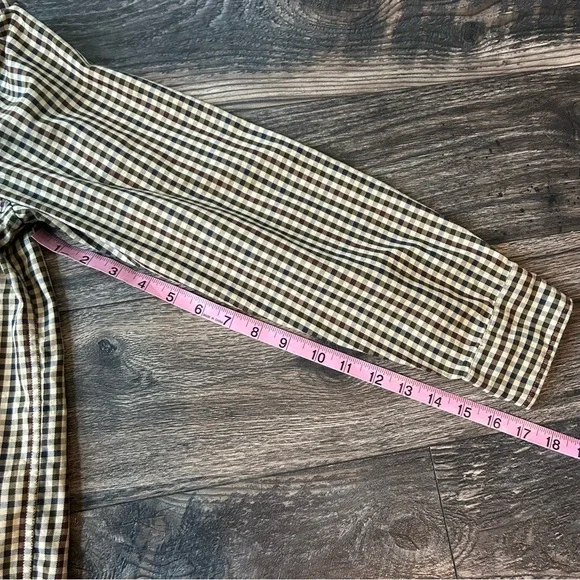 Wax London Tan Plaid Casual Button Down Shirt Long Sleeve Men’s Small - Picture 8 of 8